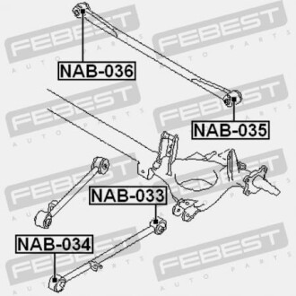 Фото 2 - Сайлентблок важеля FEBEST NAB034