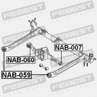 Фото 2 - Сайлентблок важеля FEBEST NAB-060 (NAB060)
