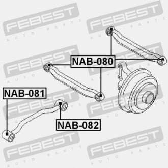 Фото 2 - Сайлентблок важеля FEBEST NAB082