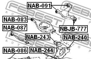 Фото 2 - Сайлентблок рычага FEBEST NAB0-87