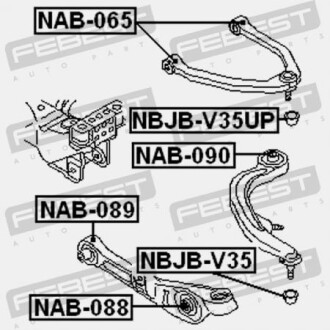 Фото 2 - Сайлентблок важеля FEBEST NAB-090 (NAB090)
