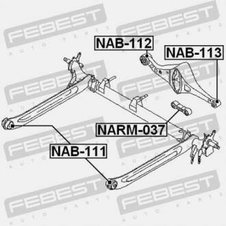 Фото 2 - Сайлентблок важеля FEBEST NAB-112 (NAB112)