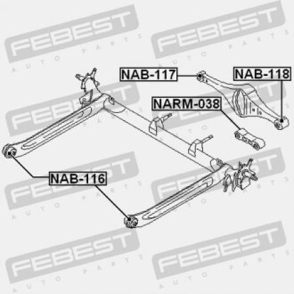 Фото 2 - Сайлентблок важеля FEBEST NAB-117 (NAB117)