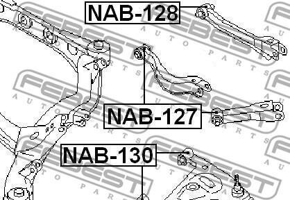 Фото 2 - Сайлентблок рычага FEBEST NAB-127