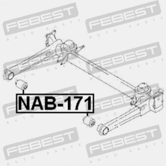 Фото 2 - Сайлентблок підрамника FEBEST NAB-171