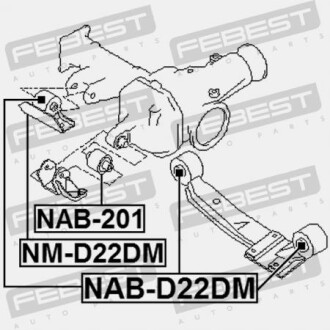 Фото 2 - Сайлентблок підвіски FEBEST NAB-201