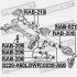 Сайлентблок заднего верхнего рычага - (55501ZC30A, 555027S001, 54501EB70A) FEBEST NAB-205 (фото 2)