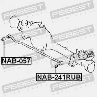 Фото 2 - Сайлентблок рычага FEBEST NAB-241RUB (NAB241RUB)
