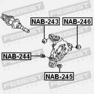 Фото 2 - Сайлентблок важеля FEBEST NAB244