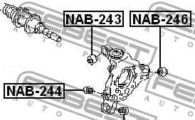 Фото 2 - Сайлентблок рычага FEBEST NAB-245 (NAB245)