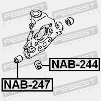 Фото 2 - Сайлентблок важеля FEBEST NAB247