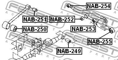 Фото 2 - Сайлентблок важеля FEBEST NAB-250