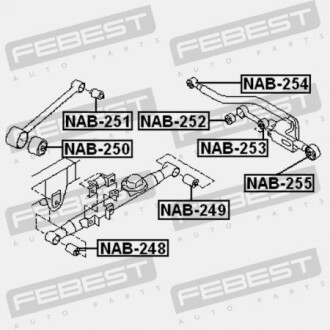 Фото 2 - Сайлентблок важеля FEBEST NAB-253 (NAB253)