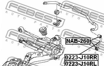 Фото 2 - Сайлентблок важеля FEBEST NAB2-60 (NAB260)