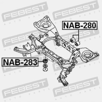 Фото 2 - Сайлентблок FEBEST NAB283