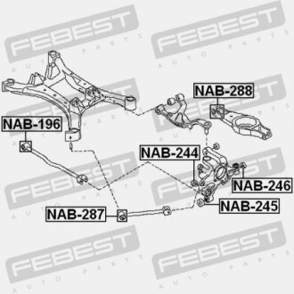 Фото 2 - Сайлентблок важеля FEBEST NAB288