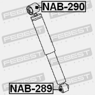 Фото 2 - Сайлентблок амортизатора FEBEST NAB-290 (NAB290)