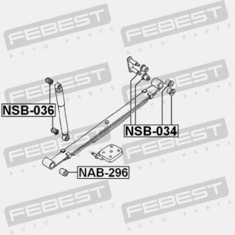 Фото 2 - Ресора FEBEST NAB-296 (NAB296)