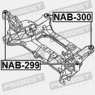 Фото 2 - Сайлентблок підрамника FEBEST NAB-299 (NAB299)