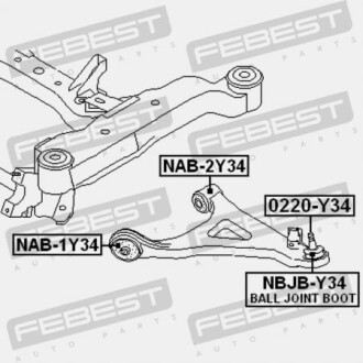 Фото 2 - Сайлентблок важеля FEBEST NAB-2Y34 (NAB2Y34)
