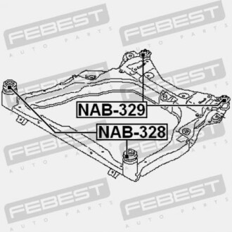 Фото 2 - Сайлентблок підрамника FEBEST NAB328