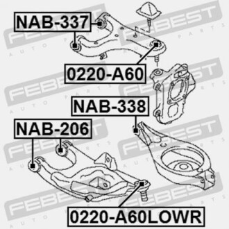 Фото 2 - Сайлентблок рычага FEBEST NAB-338 (NAB338)