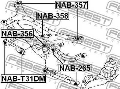Фото 2 - Сайлентблок важеля FEBEST NAB3-42 (NAB342)