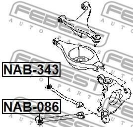 Фото 2 - Сайлентблок важеля FEBEST NAB343