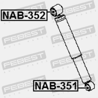 Фото 2 - Сайлентблок для амортизатора FEBEST NAB351