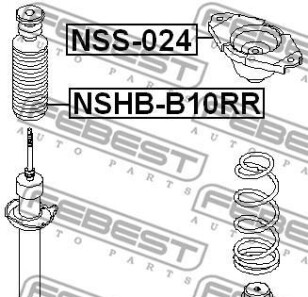 Фото 2 - Сайлентблок для амортизатора FEBEST NAB3-53 (NAB353)