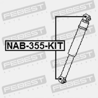 Фото 2 - Сайлентблок амортизатора FEBEST NAB-355-KIT (NAB355KIT)