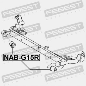 Фото 2 - Сайлентблок подрамника FEBEST NABG15R