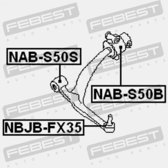 Фото 2 - Сайлентблок важеля FEBEST NAB-S50B (NABS50B)