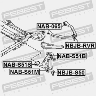Фото 2 - Сайлентблок рычага FEBEST NAB-S51B (NABS51B)