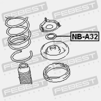 Фото 2 - Подшипник амортизатора FEBEST NBA32