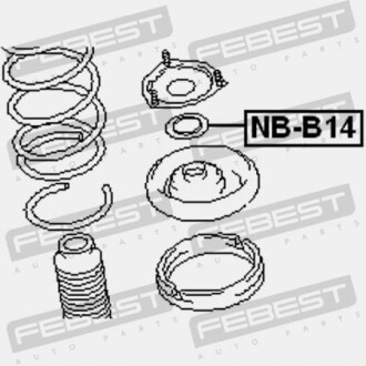 Фото 2 - Підшипник амортизатора FEBEST NB-B14 (NBB14)