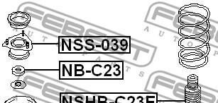 Фото 2 - Підшипник амортизатора FEBEST NBC23