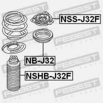 Фото 2 - Подшипник амортизатора FEBEST NBJ32
