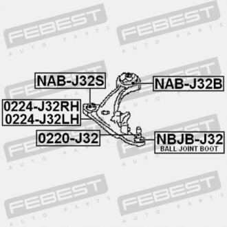 Фото 2 - Ричаг FEBEST NBJB-J32 (NBJBJ32)