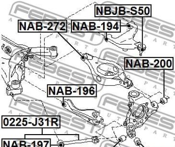 Фото 2 - Рычаг FEBEST NBJB-S50 (NBJBS50)