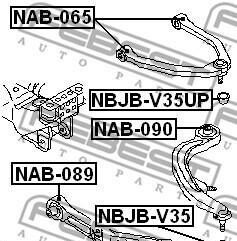 Фото 2 - Ричаг FEBEST NBJB-V35UP (NBJBV35UP)