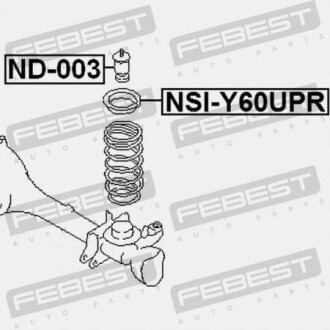 Фото 2 - Стойка амортизатору (амортизатор) FEBEST ND-003 (ND003)