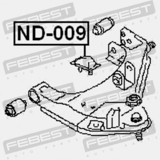 Фото 2 - Стійка амортизатору (амортизатор) FEBEST ND009