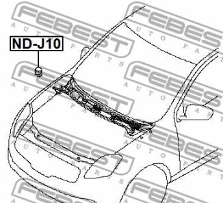 Фото 2 - Капот FEBEST ND-J10 (NDJ10)