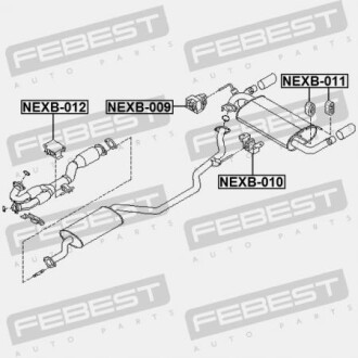 Фото 2 - Кріплення вихлопної системи FEBEST NEXB011