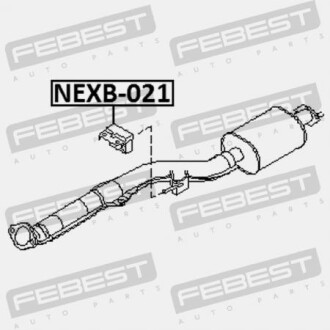 Фото 2 - Кріплення вихлопної системи FEBEST NEXB021