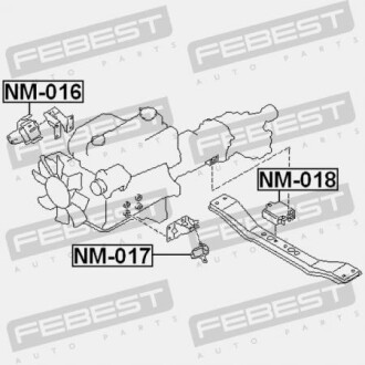 Фото 2 - Подушка двигуна FEBEST NM-017 (NM017)
