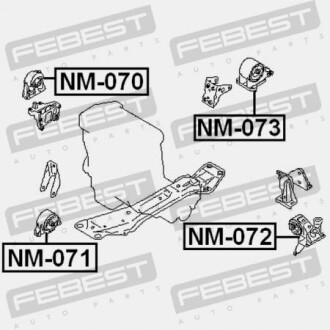 Фото 2 - Подушка двигателя FEBEST NM070