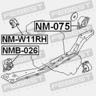 Фото 2 - Подушка двигуна FEBEST NM-075