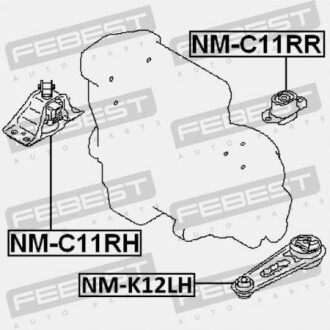 Фото 2 - Подушка двигуна FEBEST NM-C11RH